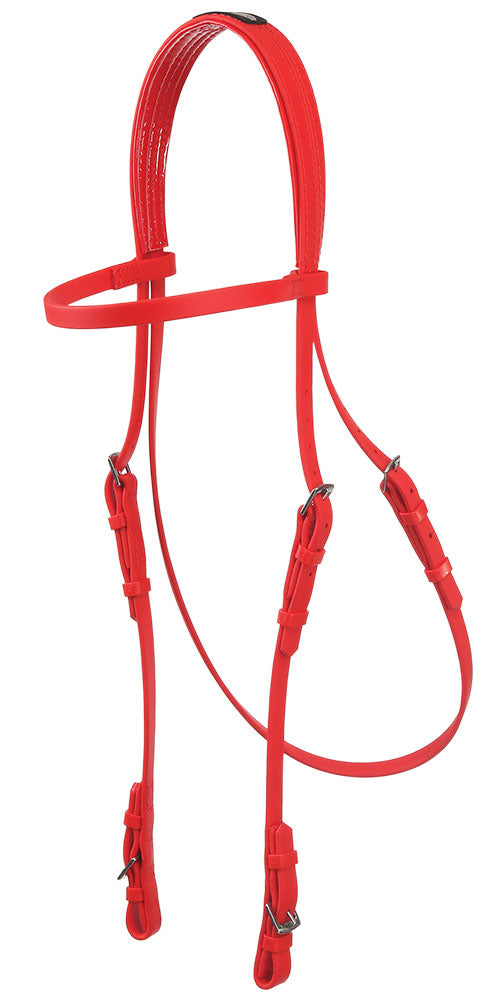 Pvc Epsom Bridle Red-HORSE: Racing & PVC-Ascot Saddlery
