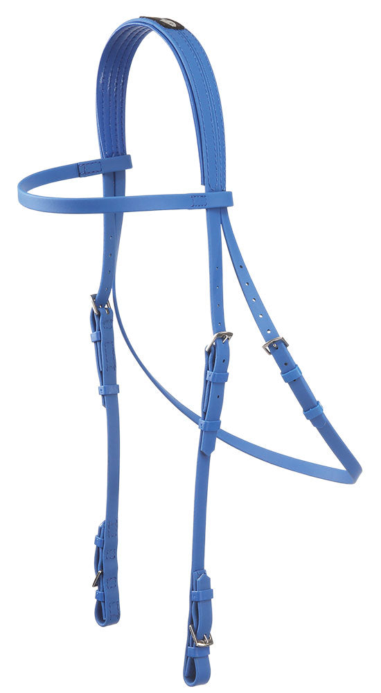 Pvc Epsom Bridle Royal Blue-HORSE: Racing & PVC-Ascot Saddlery