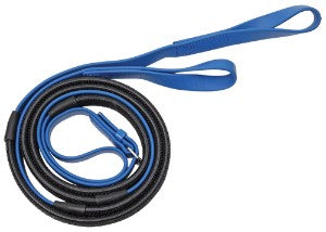 Pvc Epsom Race Reins Loop End Royal Blue & Black Grip-HORSE: Racing & PVC-Ascot Saddlery