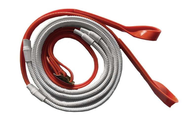 Pvc Reins Rubber Grip Horsesense 16mm Loop End Red & White Grip-HORSE: Racing & PVC-Ascot Saddlery