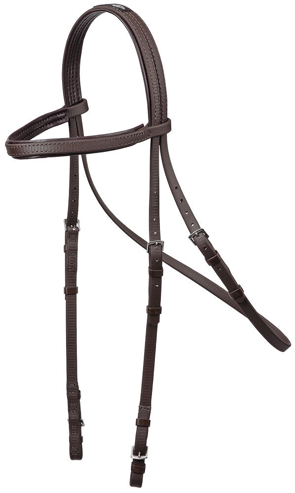 Pvc Training Race Bridle Brown-HORSE: Racing & PVC-Ascot Saddlery