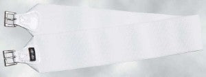 Race Girth Single Elastic Patent 75mm 130gm 90cm White-HORSE: Racing & PVC-Ascot Saddlery