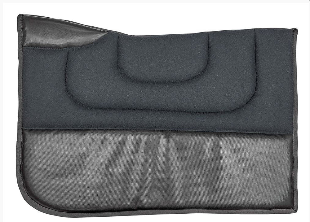 Race Saddlecloth Trackwork Wool Black & Black-HORSE: Racing & PVC-Ascot Saddlery