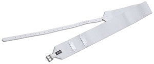 Race Surcingle Single Patent 75mm 150gm 100cm White-HORSE: Racing & PVC-Ascot Saddlery