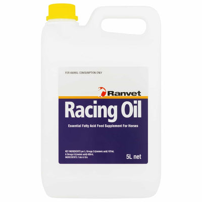 Ranvet Racing Oil 5litre-STABLE: Supplements-Ascot Saddlery