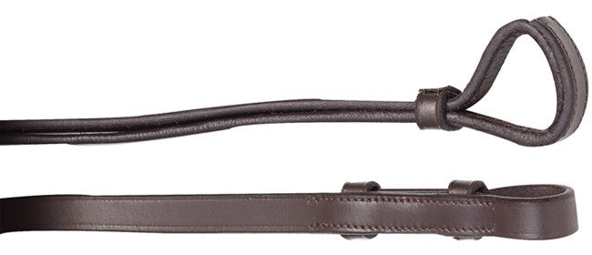 Reins Plain Leather Aintree 1/2 Inch Brown-HORSE: Reins-Ascot Saddlery
