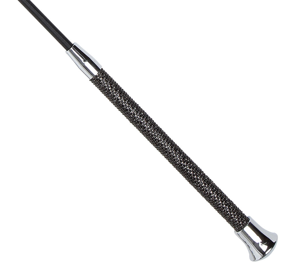 Whip Riding Crop Bling 65cm Black