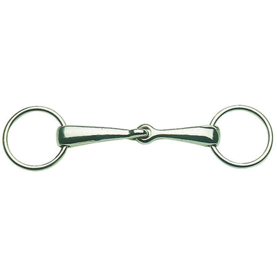 Ring Snaffle Jointed Thick Mouth Chrome Plated-HORSE: Bits-Ascot Saddlery