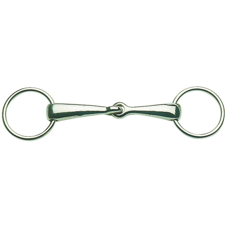 Ring Snaffle Jointed Thick Mouth Chrome Plated-HORSE: Bits-Ascot Saddlery