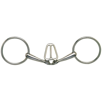Ring Snaffle Tongue Control Stainless Steel-HORSE: Bits-Ascot Saddlery