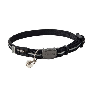 Rogz Cat Collar Alleycat Safeloc 11mm Black-Cat Accessories-Ascot Saddlery
