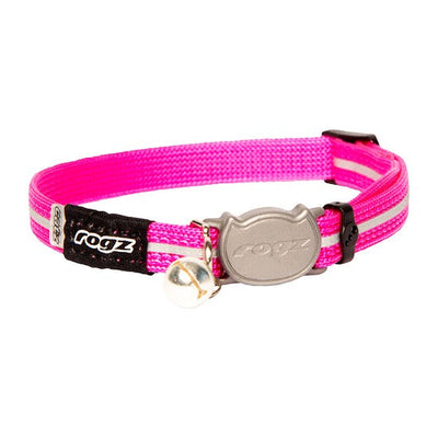 Rogz Cat Collar Alleycat Safeloc 11mm Pink-Cat Accessories-Ascot Saddlery