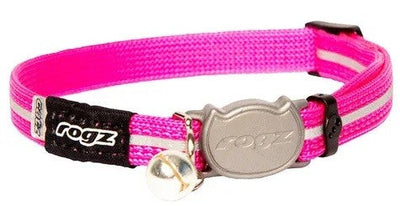 Rogz Cat Collar Alleycat Safeloc 8mm Pink-Cat Accessories-Ascot Saddlery