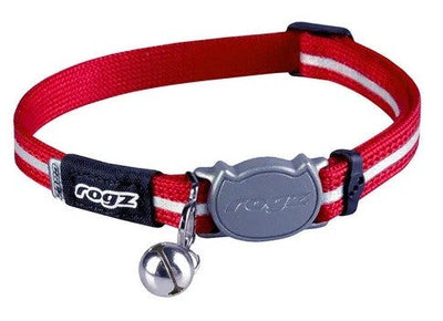Rogz Cat Collar Alleycat Safeloc 8mm Red-Cat Accessories-Ascot Saddlery