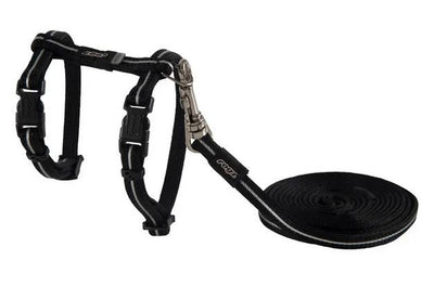 Rogz Cat Harness & Lead Alley Black-Cat Accessories-Ascot Saddlery