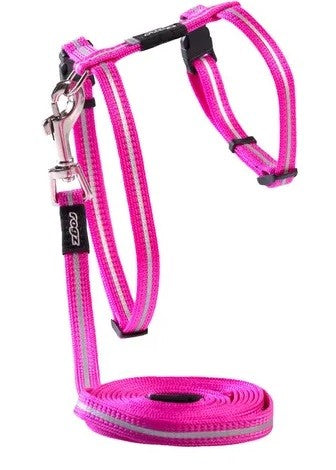 Rogz Cat Harness & Lead Alleycat 8mm Pink-Cat Accessories-Ascot Saddlery
