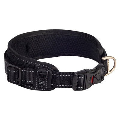 Rogz Classic Dog Collar Padded Black-Dog Collars & Leads-Ascot Saddlery
