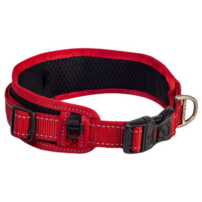 Rogz Classic Dog Collar Padded Red-Dog Collars & Leads-Ascot Saddlery