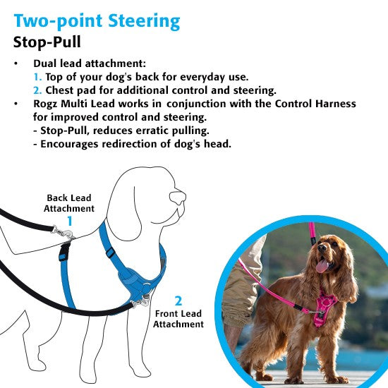Rogz Control Dog Harness Black-Dog Collars & Leads-Ascot Saddlery