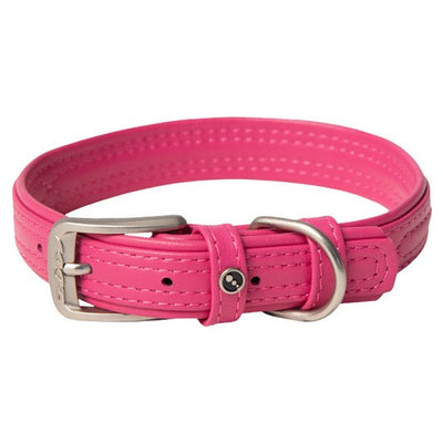 Rogz Dog Collar Leather Pink-Dog Collars & Leads-Ascot Saddlery
