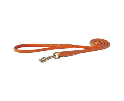 Rogz Dog Leash Leather Orange-Dog Collars & Leads-Ascot Saddlery