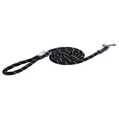 Rogz Dog Leash Rope Black-Dog Collars & Leads-Ascot Saddlery