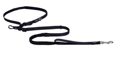 Rogz Speciality Handsfree Lead Black Large-Dog Collars & Leads-Ascot Saddlery