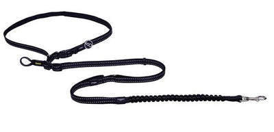 Rogz Speciality Handsfree Lead Black Medium-Dog Collars & Leads-Ascot Saddlery