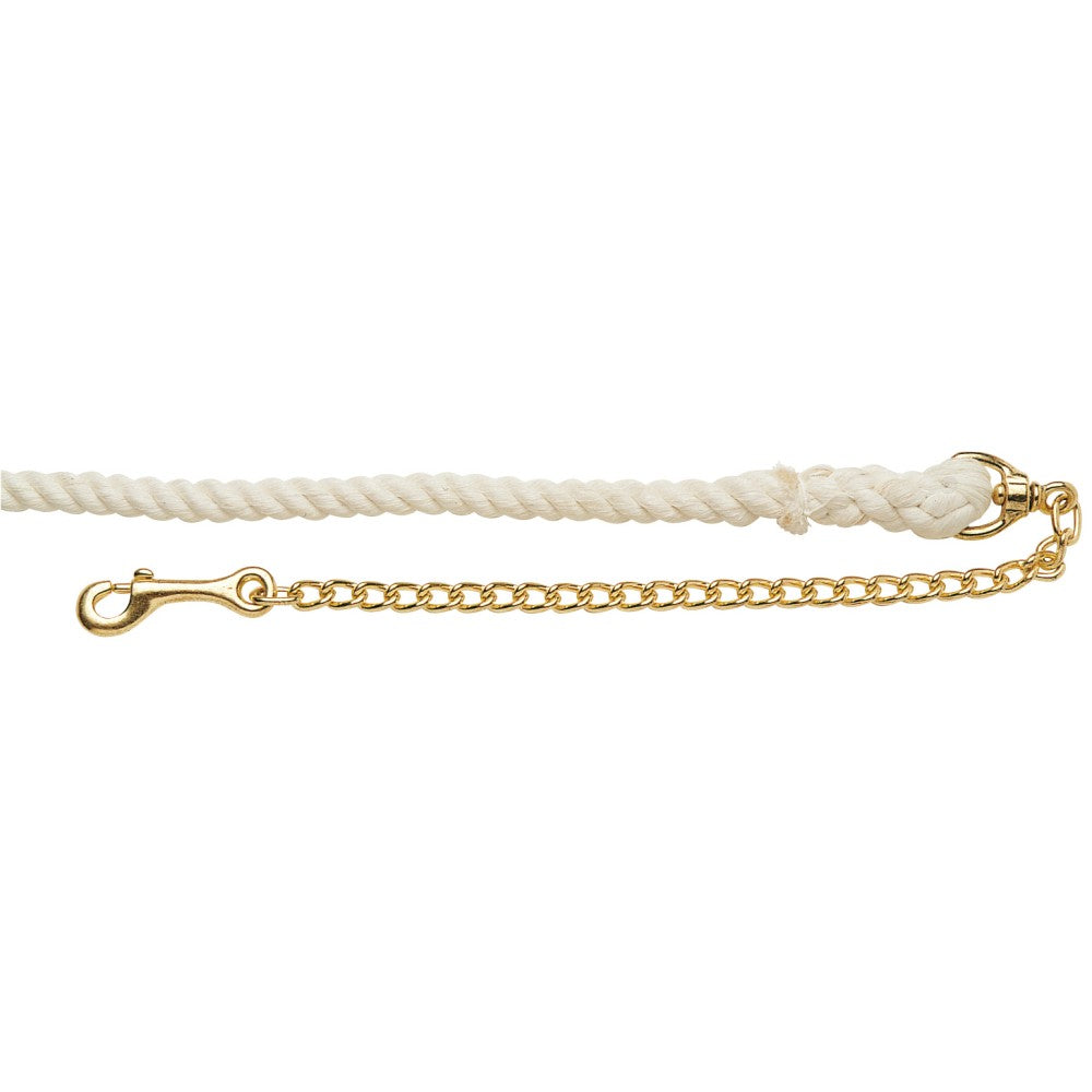 Rope Lead & Chain Rancher Black-HORSE: Leads & Snap Hooks-Ascot Saddlery
