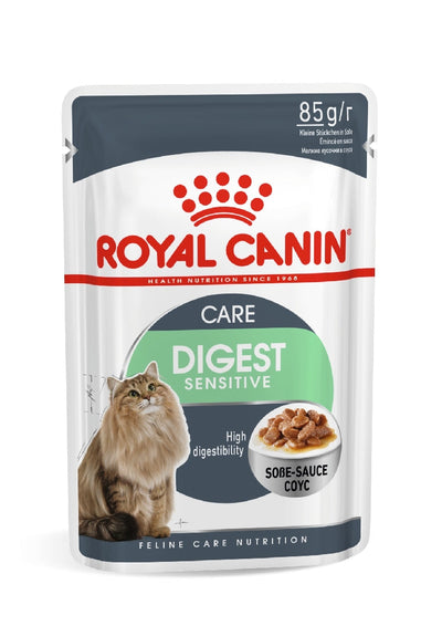 Royal Canin Cat Wet Digest Sensitive Gravy Box Of 12-Cat Food & Treats-Ascot Saddlery