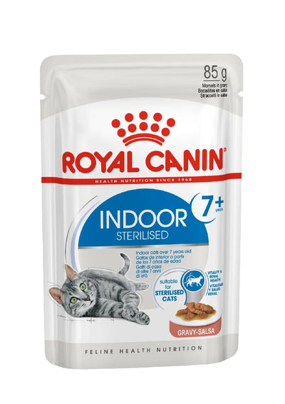 Royal Canin Cat Wet Indoor 7+ Gravy Box Of 12-Cat Food & Treats-Ascot Saddlery