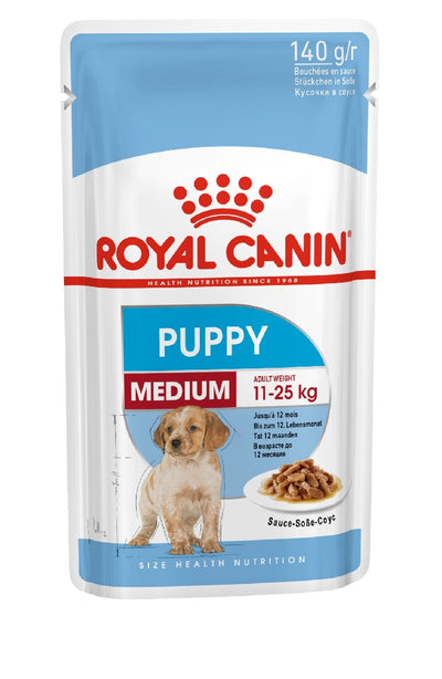 Royal Canin Dog Wet Medium Puppy 140gm Box Of 10-Dog Food-Ascot Saddlery