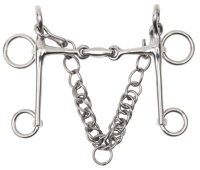 Rugby Pelham Bit Training Mouth Stainless Steel-HORSE: Bits-Ascot Saddlery