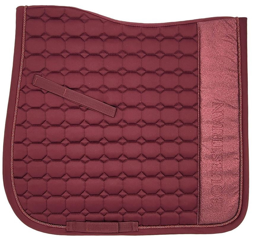 Saddlecloth Dressage Dazzle Burgundy-HORSE: Saddlecloths-Ascot Saddlery
