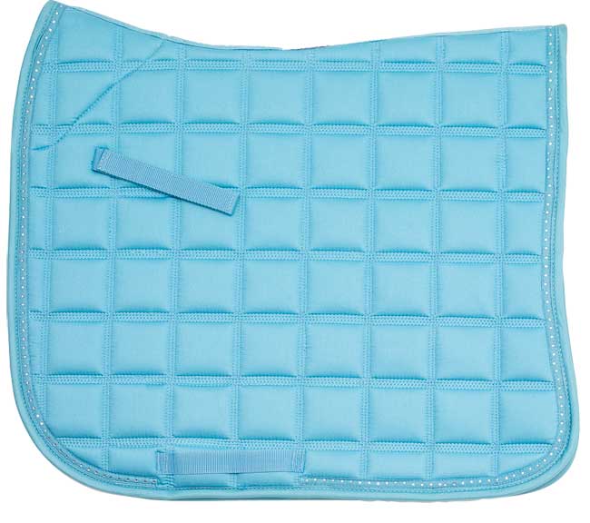 Saddlecloth Dressage Diamonte Light Blue-HORSE: Saddlecloths-Ascot Saddlery