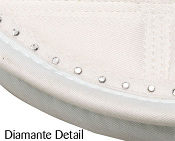 Saddlecloth Dressage Diamonte White-HORSE: Saddlecloths-Ascot Saddlery