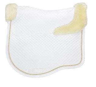 Saddlecloth Dressage Estate With Fleece White Full-HORSE: Saddlecloths-Ascot Saddlery