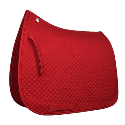 Saddlecloth Dressage Eurohunter Quilted Red Full-HORSE: Saddlecloths-Ascot Saddlery