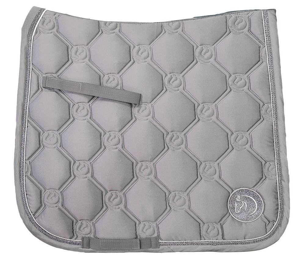 Saddlecloth Dressage Shimmer Silver-HORSE: Saddlecloths-Ascot Saddlery