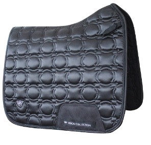 Saddlecloth Dressage Vision Woof Black-HORSE: Saddlecloths-Ascot Saddlery