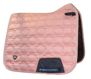 Saddlecloth Dressage Vision Woof Rose Gold-HORSE: Saddlecloths-Ascot Saddlery