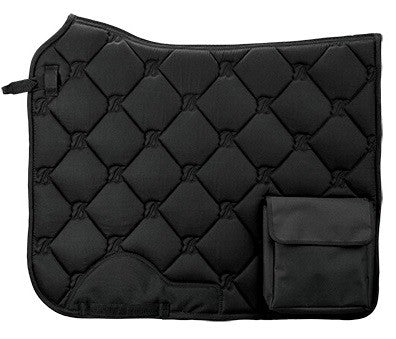 Saddlecloth Stock Bates Black Full-HORSE: Saddlecloths-Ascot Saddlery