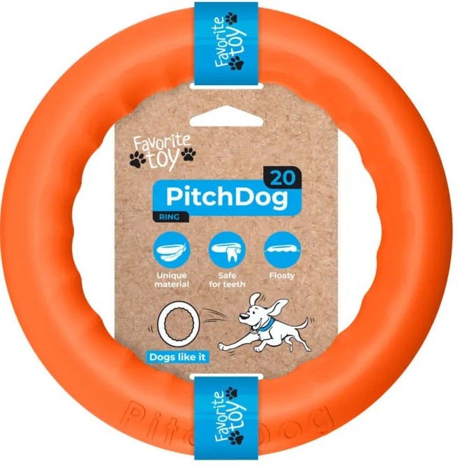 Sassbai Toy Pitchdog Ring Orange-Dog Toys-Ascot Saddlery