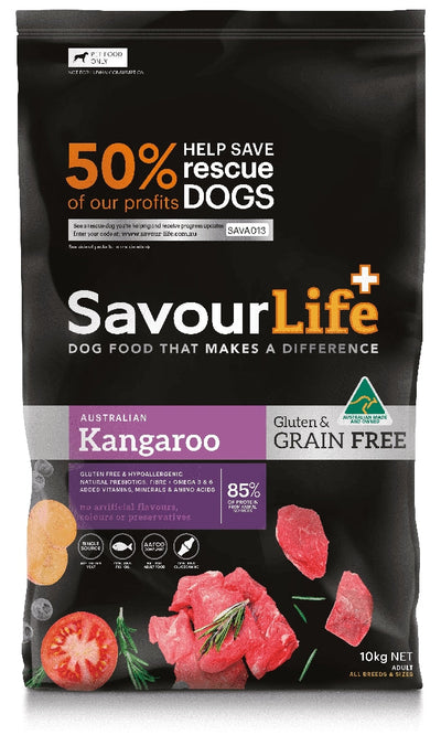 Savourlife Kangaroo Grain Free 10kg-Dog Food-Ascot Saddlery
