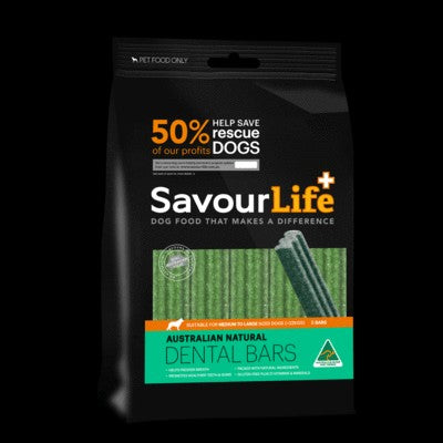 Savourlife Treat Australian Dental Bars Natural Medium-Dog Treats-Ascot Saddlery