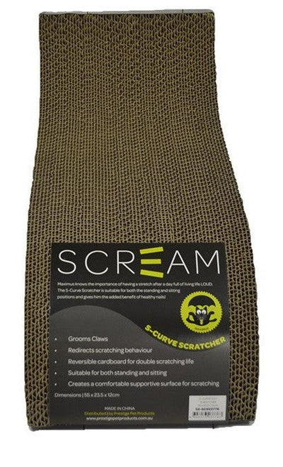 Scratcher Scream S Curve-Cat Accessories-Ascot Saddlery