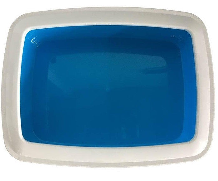 Scream Litter Tray Rectangle 50cmx35cmx14cm Loud Blue-Cat Litter & Accessories-Ascot Saddlery
