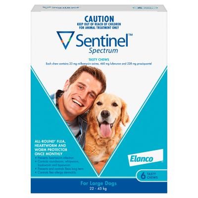 Sentinel Dog 22kg-45kg Large 6 Pack-Dog Wormer & Flea-Ascot Saddlery