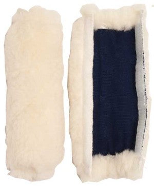 Shadow Fleece Cheeks Or Shadow Roll White Pair-HORSE: Racing & PVC-Ascot Saddlery