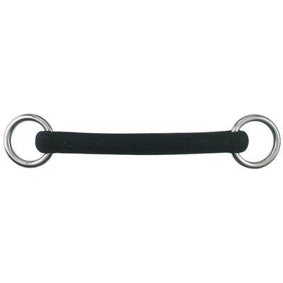 Show Bit Small Rings Rubber Mullen Mouth-HORSE: Bits-Ascot Saddlery